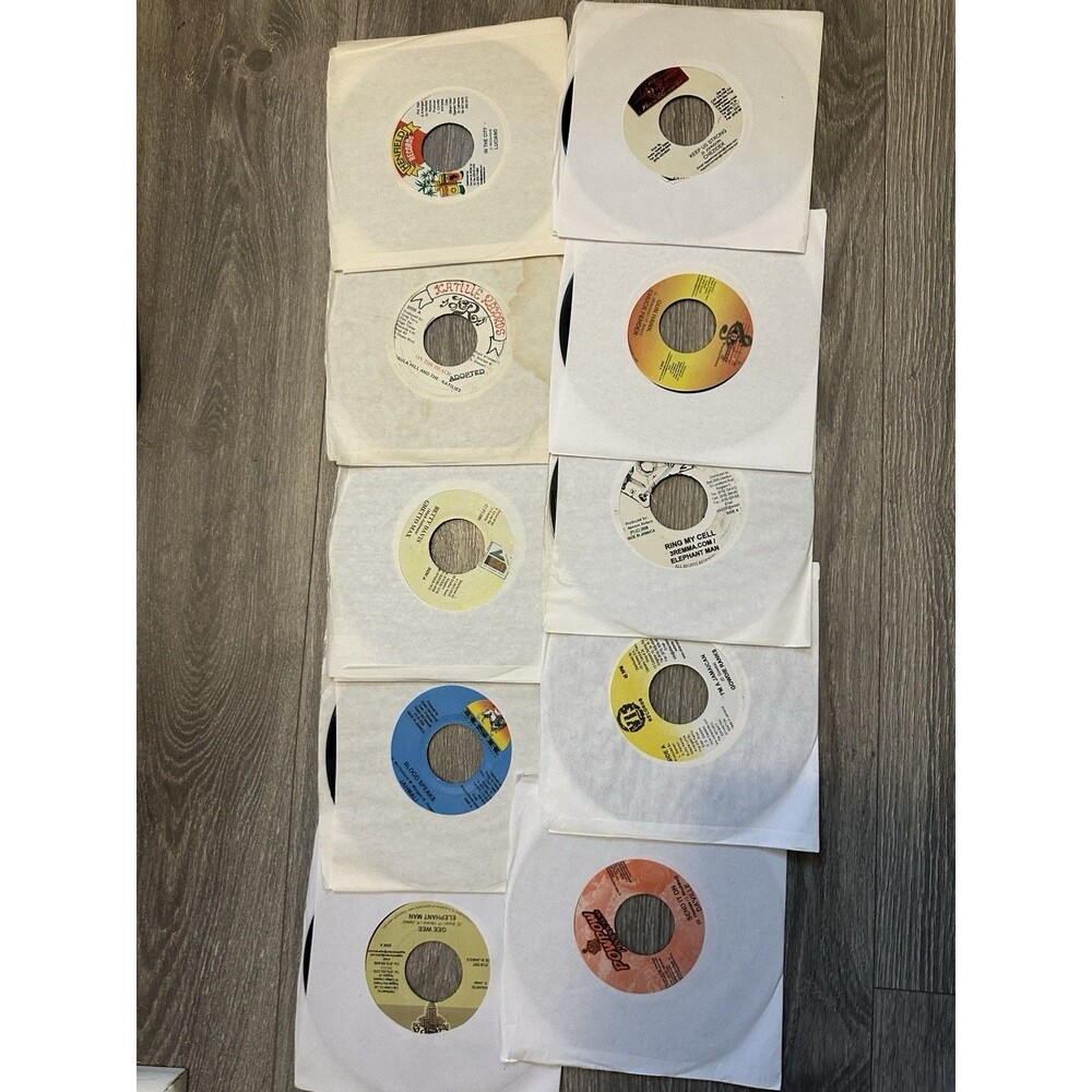 LOT of 10 Jamaican Reggae Dancehall Vinyl Records 45rpm 7 Inch New MINT Unplayed